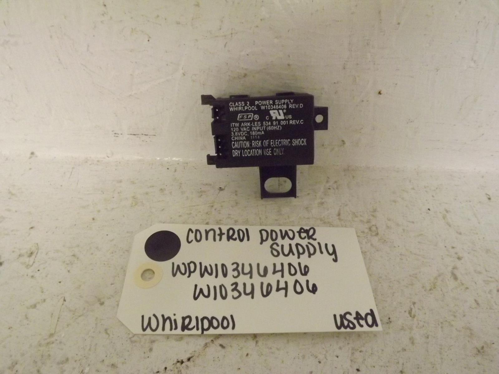 Whirlpool Washer WPW10346406 W10346406 Control Power Supply Used Whirlpool Washer WPW10346406 W10346406 Control Power Supply Used